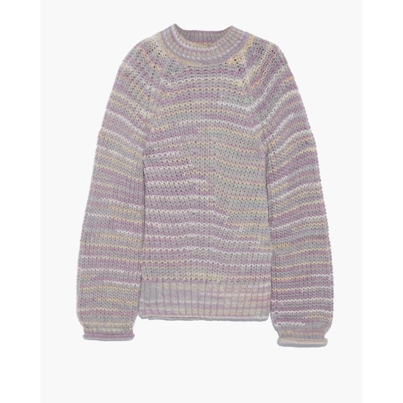 Nicholas Maliya Marled Alpaca Blend Sweater Gray Size Large - Picture 4 of 5